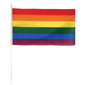 Rainbow Flag on Stick 29cm X 17cm Pride Parade 1