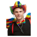 Rainbow Stetson Hat Multicoloured Pride Costume Accessory 1