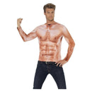 Realistic Muscle Top Adult Costume Long Sleeves Pink 2