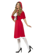 Red Riding Hood Costume Adult Red Long Dress Hooded Cape 2