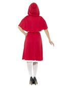 Red Riding Hood Costume Adult Red Long Dress Hooded Cape 3