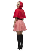 Red Riding Hood Costume Adult White Red Dress and Cape 3