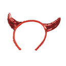 Red Sequin Devil Horns Costume Accessory 1