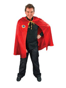 Red Superhero Cape Adult Costume 1