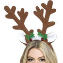Reindeer Antlers Brown Headband Adult Costume Accessory 2