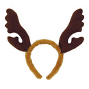 Reindeer Antlers Brown Fur Costume Accessories Unisex 1