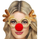 Reindeer Comedy Specs Adult Gold 1