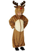 Reindeer Costume Kids Furry Brown Jumpsuit 2