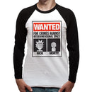 Rick and Morty Wanted Poster Baseball Shirt Long Sleeve Adult_1