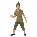 Robin Hood Costume Kids Green Hat Top and Trousers 1
