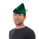Robin Hood Hat Soft Green Felt with Feather 1