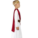 Roman Boy Costume Kids White Robe Red Sash Belt Headpiece 4