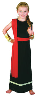 Roman Girl Childrens Costume Black Toga 1