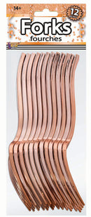 Rose Gold Forks 12 Pack 2