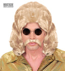 The 70S Man Wig & Moustache Blond - In Box