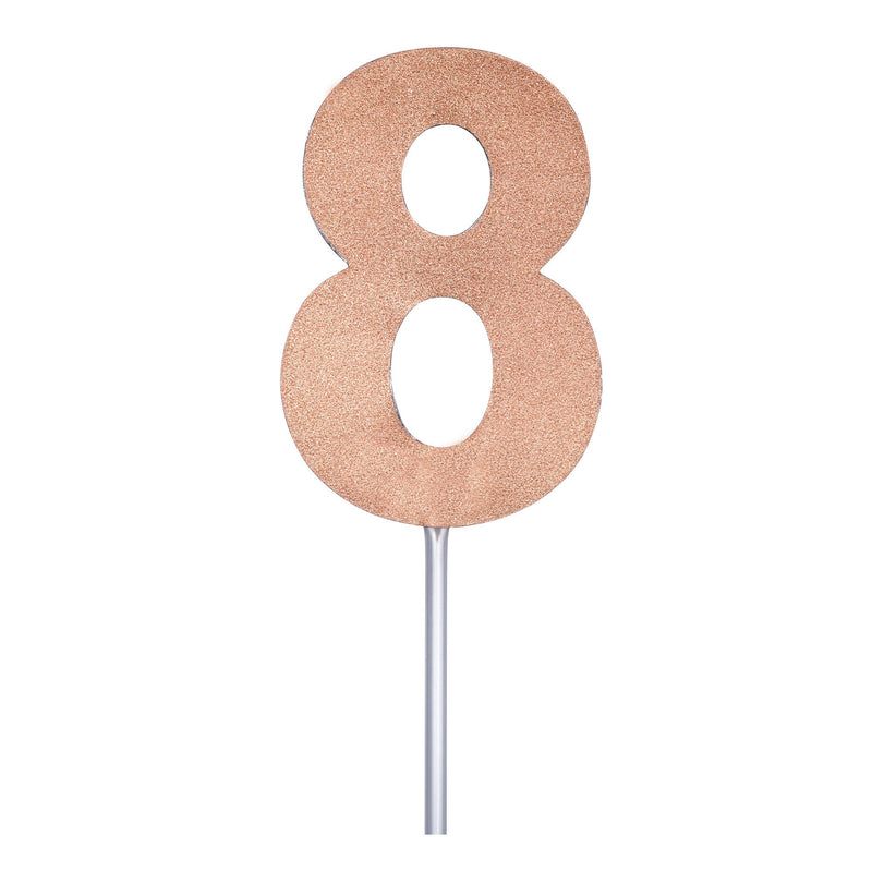 Diamond Cake Toppers Rose Gold No. 8_1 SK97346