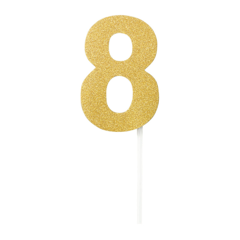 Diamond Cake Toppers Gold No. 8_1 SK99712
