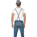 SKA Two Tone Instant Kit Braces Hat Adult Black White 3