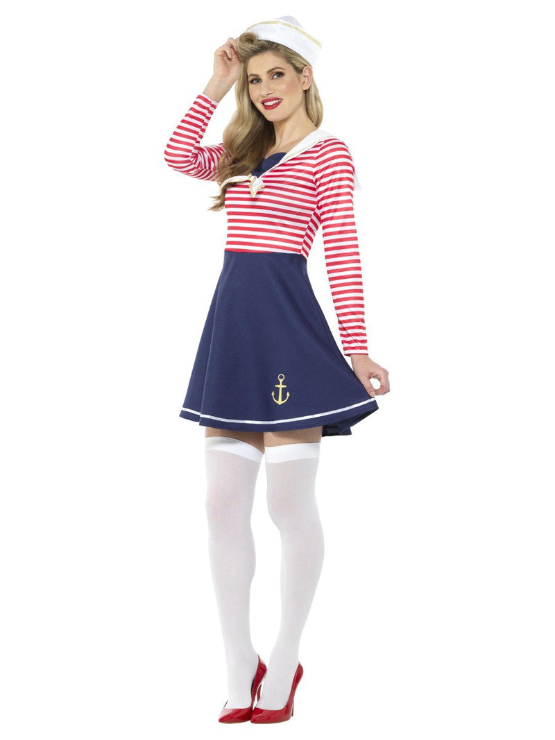 Sailor Lady Costume Blue & White Adult_2