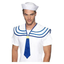 Sailor Neck Tie Adult White Blue 2