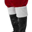 Santa Boot Covers Adult Black with White Fur Tops Festive Accessory 2