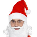 Santa Dress Up Kit White Beard Red and White Hat With Attached Wig Glasses With Silver Frames. 2