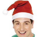 Santa Hat Red and White Felt with White Pom Pom Adult Costume Accessory 2