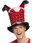 Santa Stuck In Chimney Hat Adult Red Costume Accessory 2