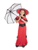Scarlet O Hara Girls Costume Red Dress with Hat 4