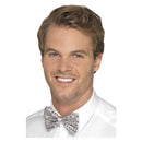 Sequin Bow Tie Adult Silver Costume Accessory 2