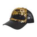 Sequin Cap Reversible Black Gold 1