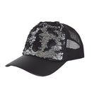 Sequin Cap Reversible Black Silver 1