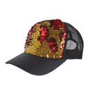 Sequin Cap Reversible Gold Red 1