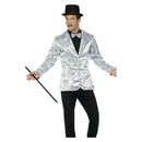 Sequin Jacket Mens Silver Coat 1
