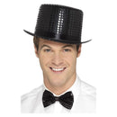 Sequin Top Hat Adult Black 2