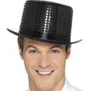 Sequin Top Hat Adult Black 1