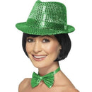 Sequin Trilby Hat Adult Green 1