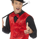 Red Sequin Waistcoat for Adult Costumes 1