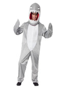 Shark Costume Adult Grey Bodysuit Hood 2