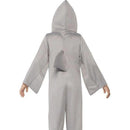Shark Costume Kids Grey Hooded Jumpsuit 3