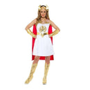 She Ra Costume Glitter Print Adult White Dress 1