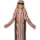 Shepherd Costume Kids Brown White Robe Headpiece 1