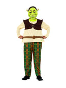 Childs Shrek Ogre Costume Deluxe Green All In One Waistband Hoop EVA Mask