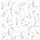 Silver Confetti Napkins Large 16 Pack 22cm 1