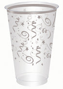 Silver Plastic Tumblers 10 Pack 1