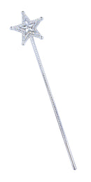 Silver Star Wand Clear Sparkle Gem Costume Accessory 1