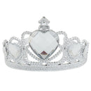 Silver Tiara Plastic Clear Stone Princess Costume Accessory 1