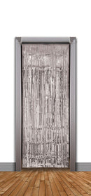 Silver Tinsel Doorway Curtain 240cm x 94cm Party Decoration 1