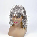 Silver Tinsel Wig Fringe Clown Hair 1