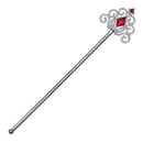 Silver Wand With Red Stones Costume Accessory 1